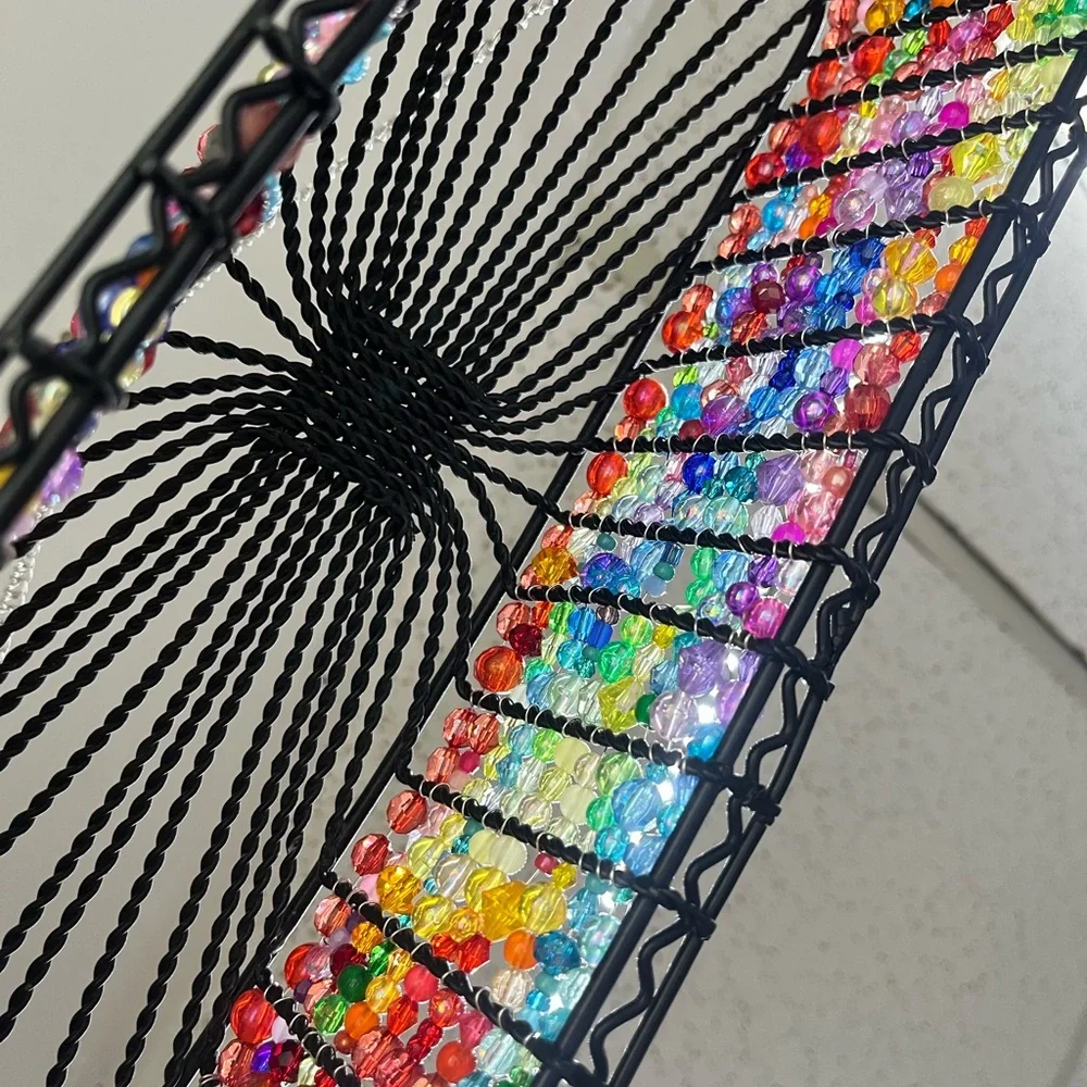 Colorful Crystal and Beaded Chandelier Decor Sun Catcher
